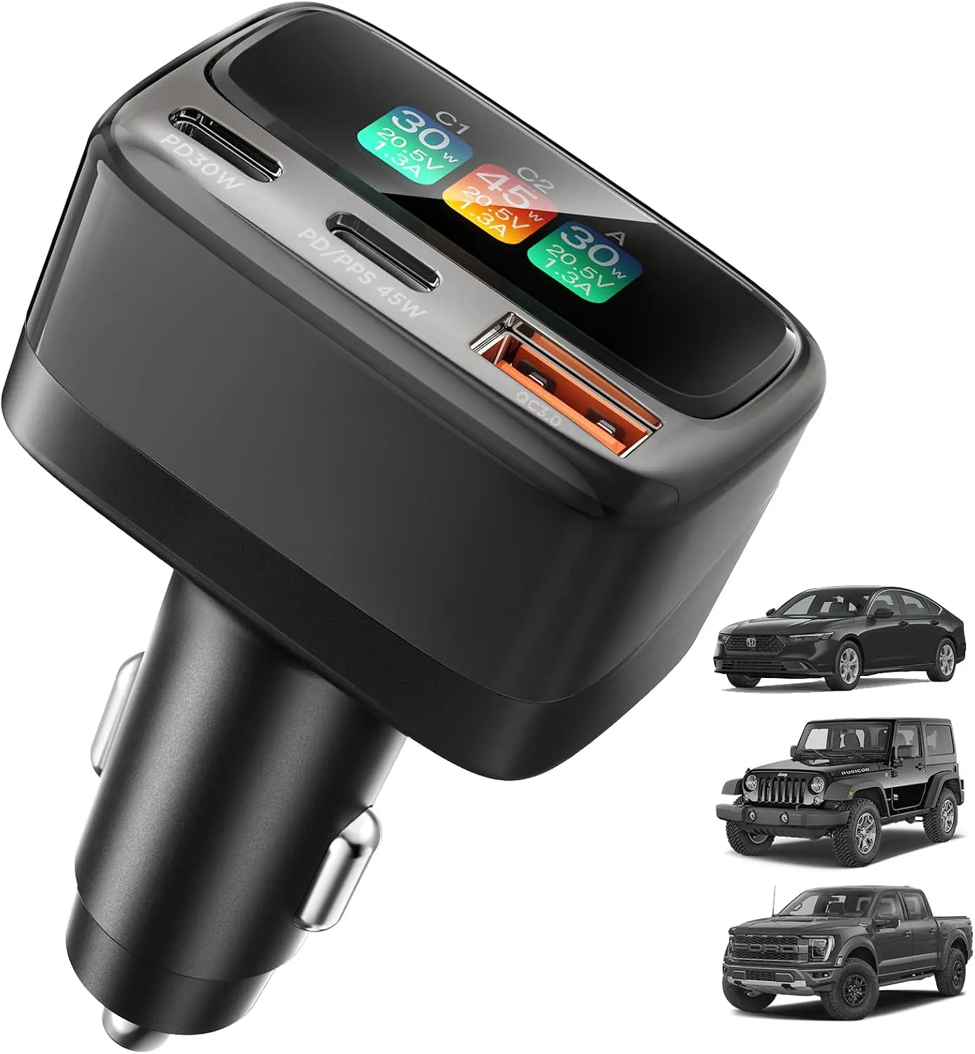 Car Accessories Gifts For Men - 105W USB C Car Charger with