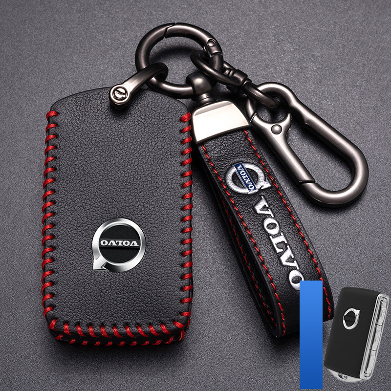 Volvo Car Accessories Xc90 - Leather Car Key Case Cover Protector