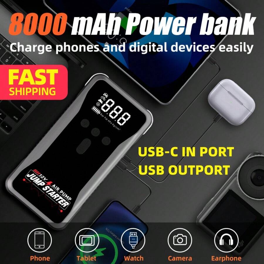 8000mAh Portable Car Jump Star - Portable Jump Starter avaliação e preço