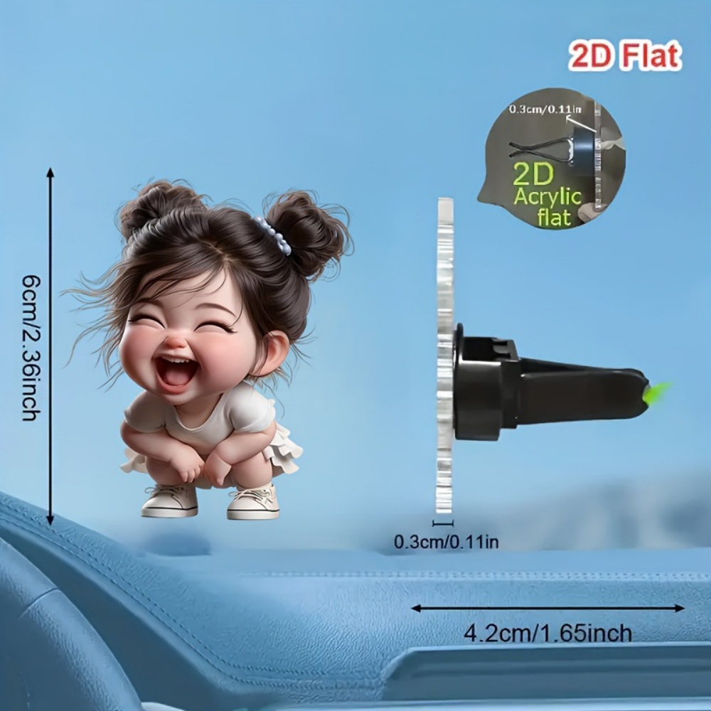 5pcs Double Bun Smile Chibi Li - Car Accessories Bunnings avaliação e preço