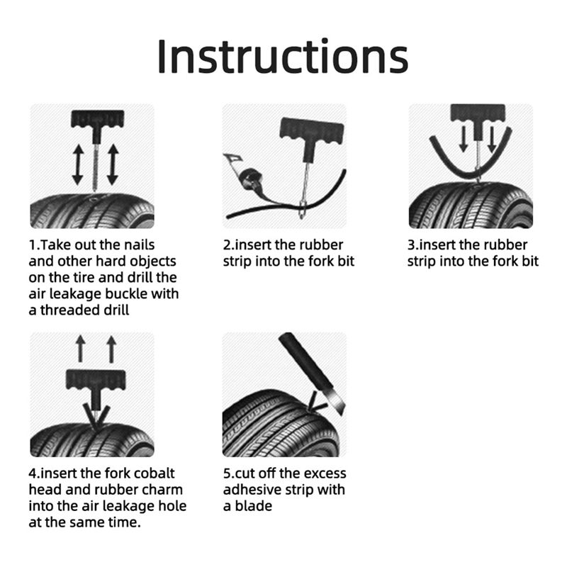 A30F-Car Tire Repair Kit Punct - Car Emergency Tool Kit avaliação e preço