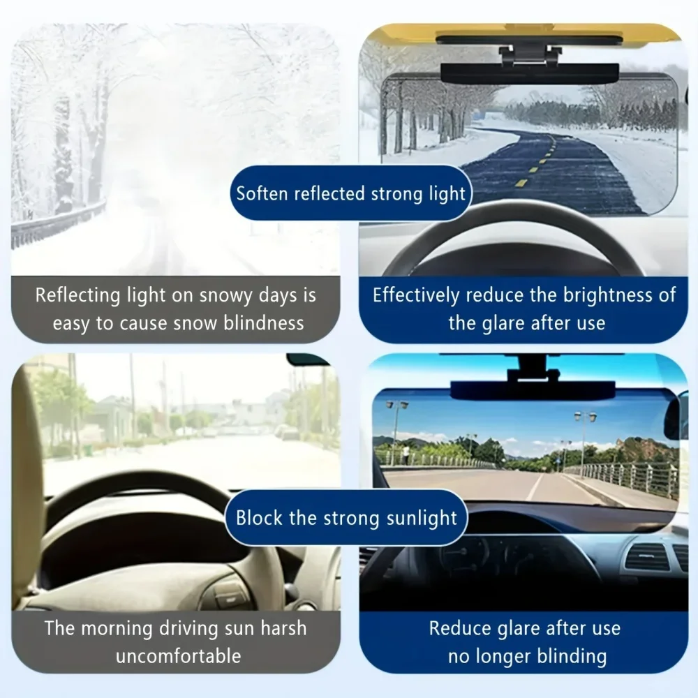 Foldable Car Sun Visor HD Anti - Car Accessories For Night Driving avaliação e preço