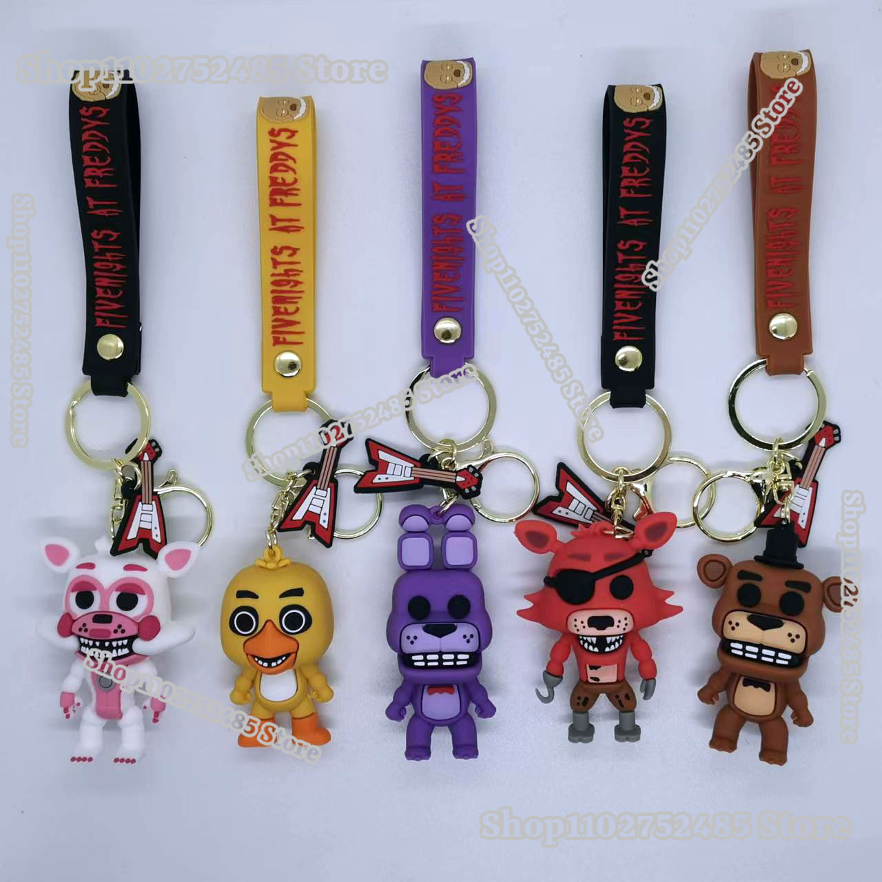 5pcs Cartoon Anime FNAF Figure - Car Accessories Gifts For Men avaliação e preço