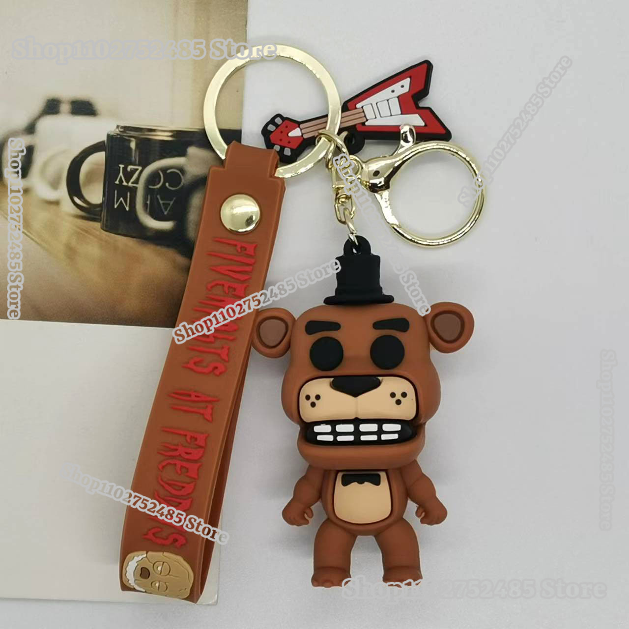 5pcs Cartoon Anime FNAF Figure - Car Accessories Gifts For Men avaliação e preço