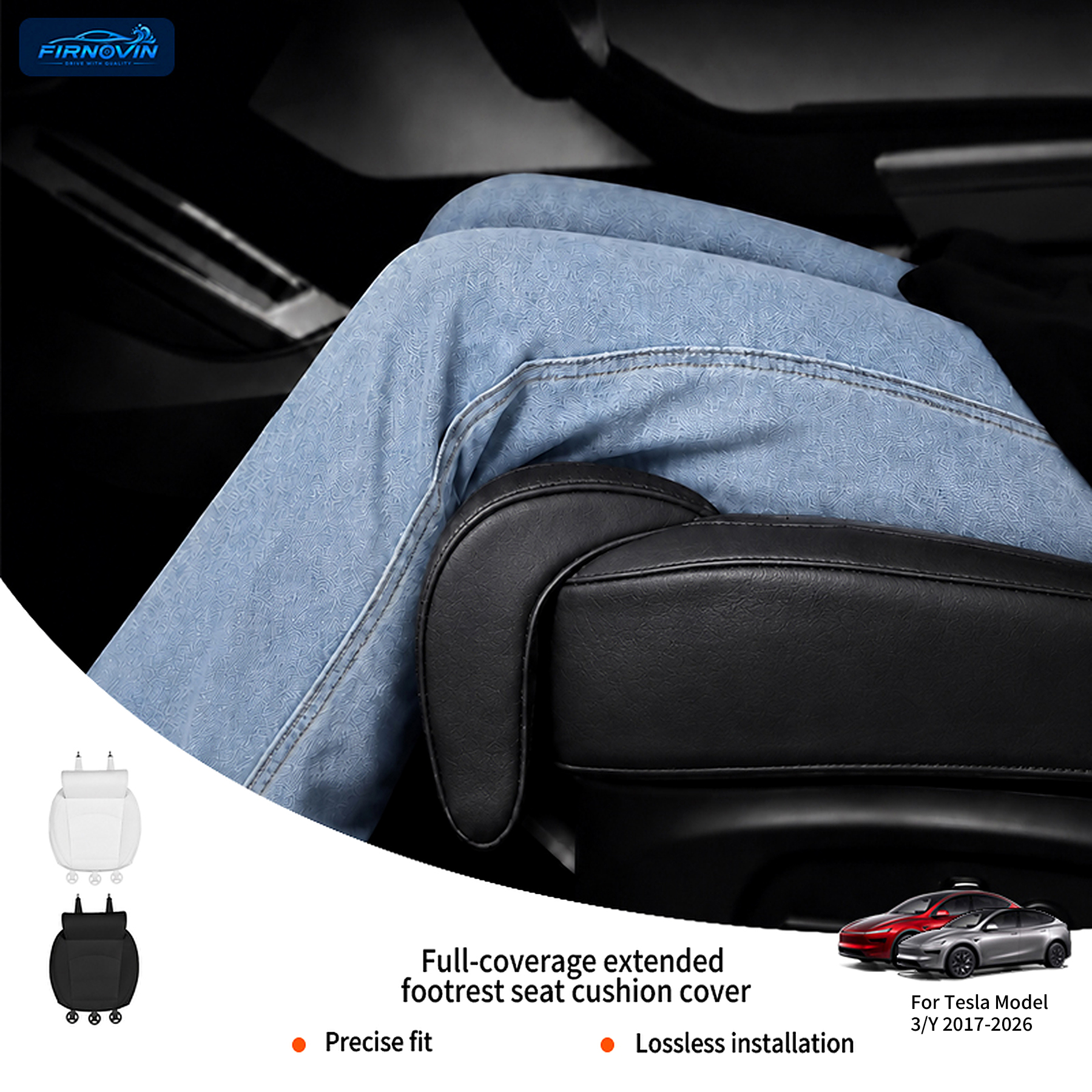 For Tesla Model 3 2017-2026 Mo - Car Seat Cushion Memory Foam avaliação e preço