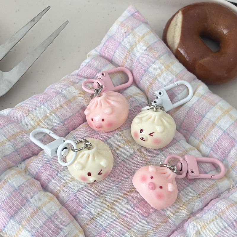 Kawaii Mini Steamed Bun Keycha - Car Accessories Bunnings avaliação e preço