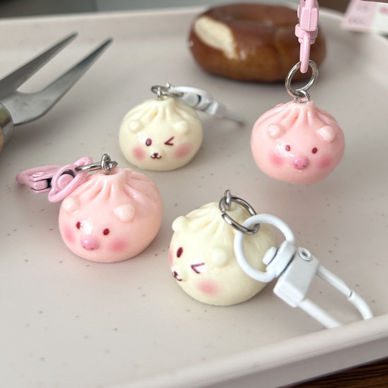 Kawaii Mini Steamed Bun Keycha - Car Accessories Bunnings avaliação e preço