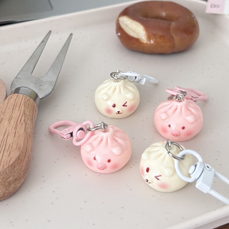 Kawaii Mini Steamed Bun Keycha - Car Accessories Bunnings avaliação e preço