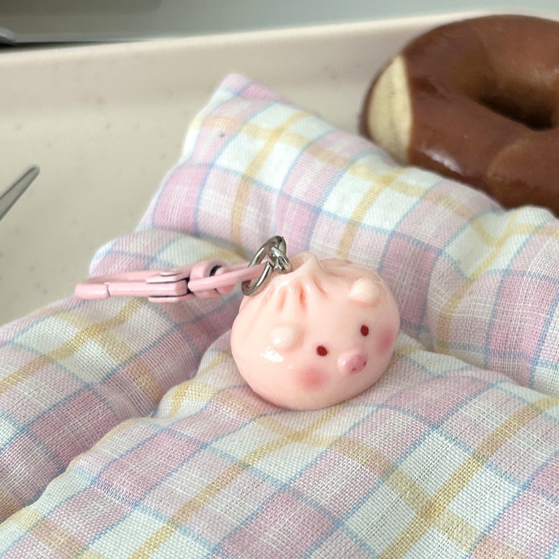 Kawaii Mini Steamed Bun Keycha - Car Accessories Bunnings avaliação e preço