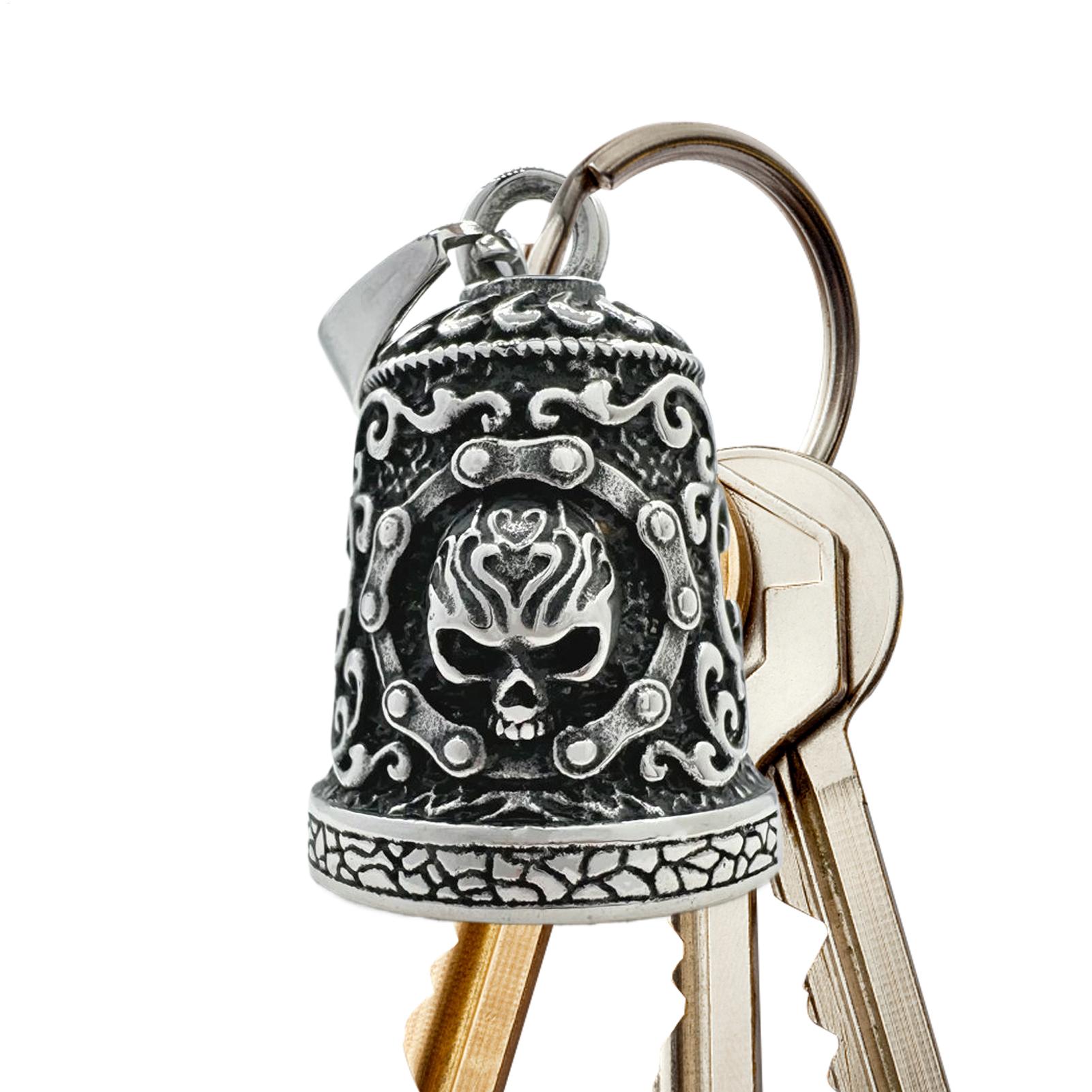 Skull Bell Charm Motorcycle Be - Car Accessories Gifts For Men avaliação e preço