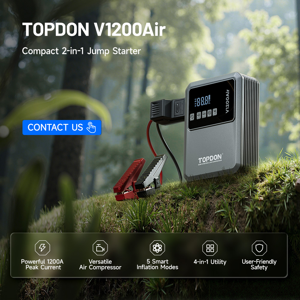 TOPDON V1200 Air 12V Jump Star - Portable Jump Starter avaliação e preço