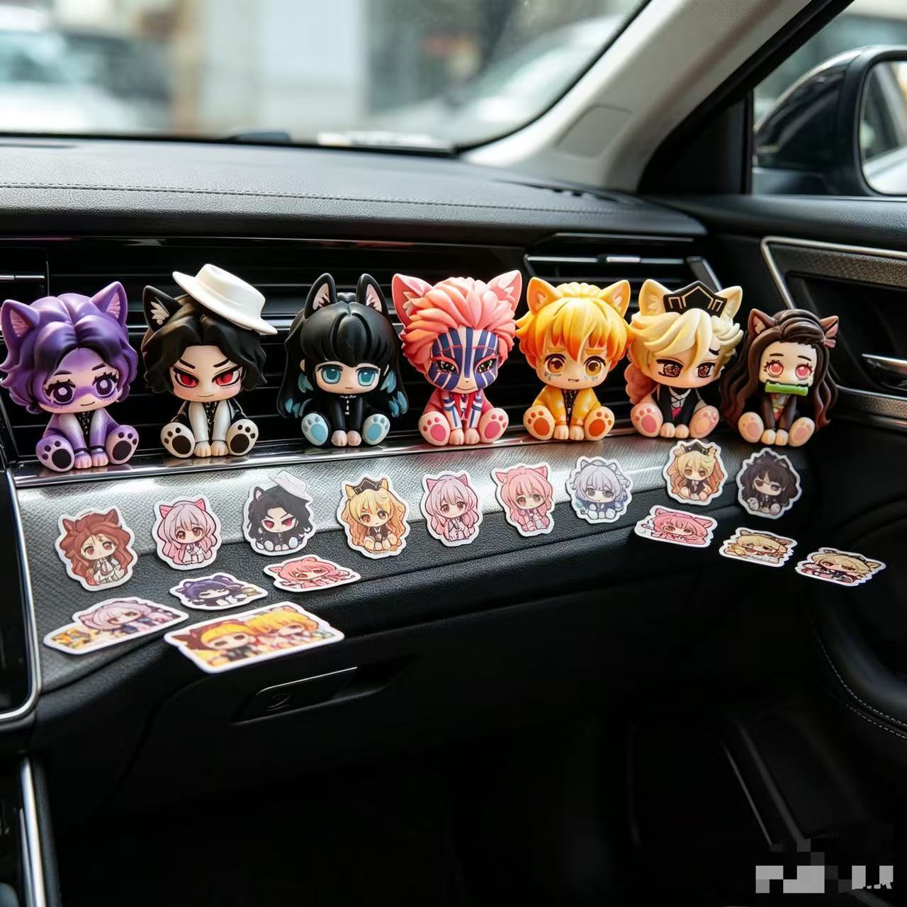 Demon Slayer Cute Chibi Figuri - Car Accessories Cute avaliação e preço