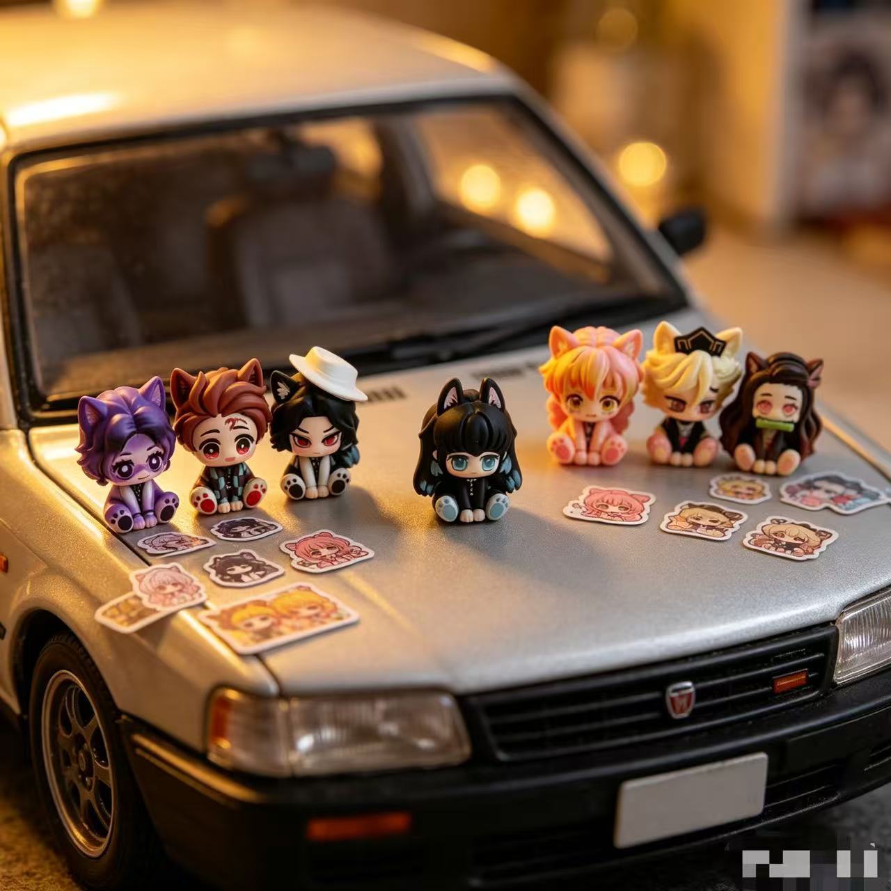 Demon Slayer Cute Chibi Figuri - Car Accessories Cute avaliação e preço