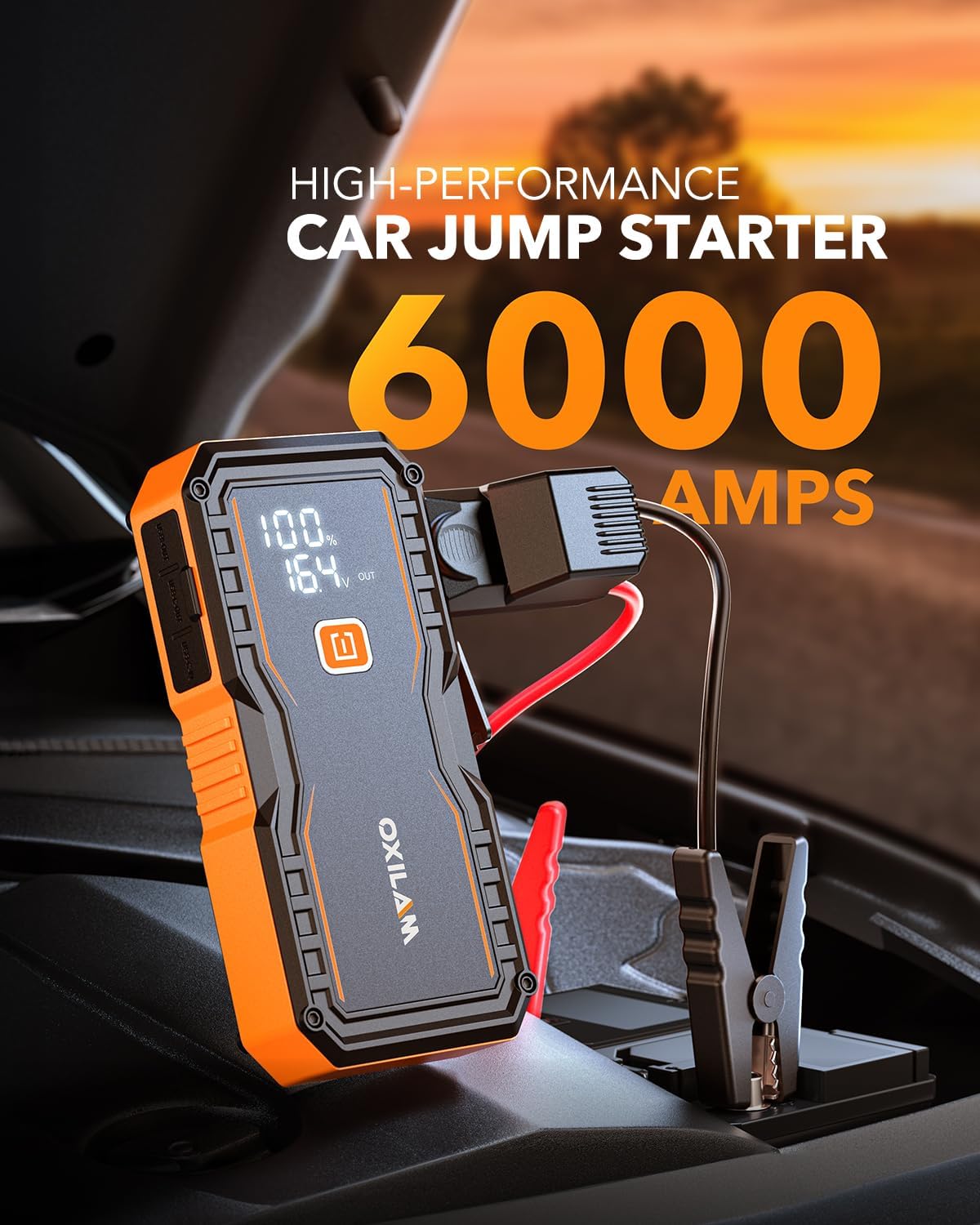6000A Jump Starter for All Gas - Portable Jump Starter avaliação e preço