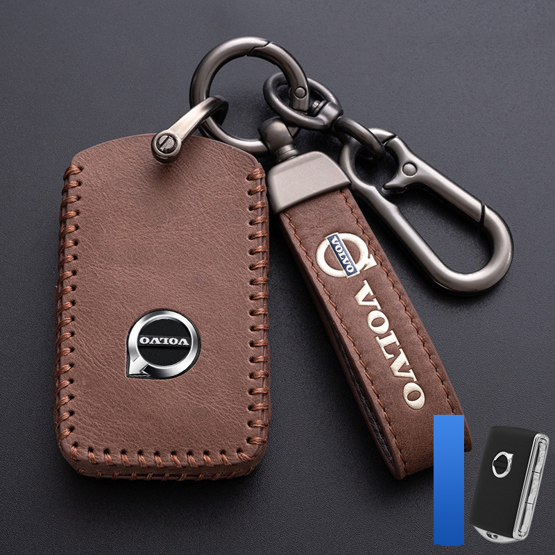 Leather Car Key Case Cover Pro - Volvo Car Accessories Xc90 avaliação e preço