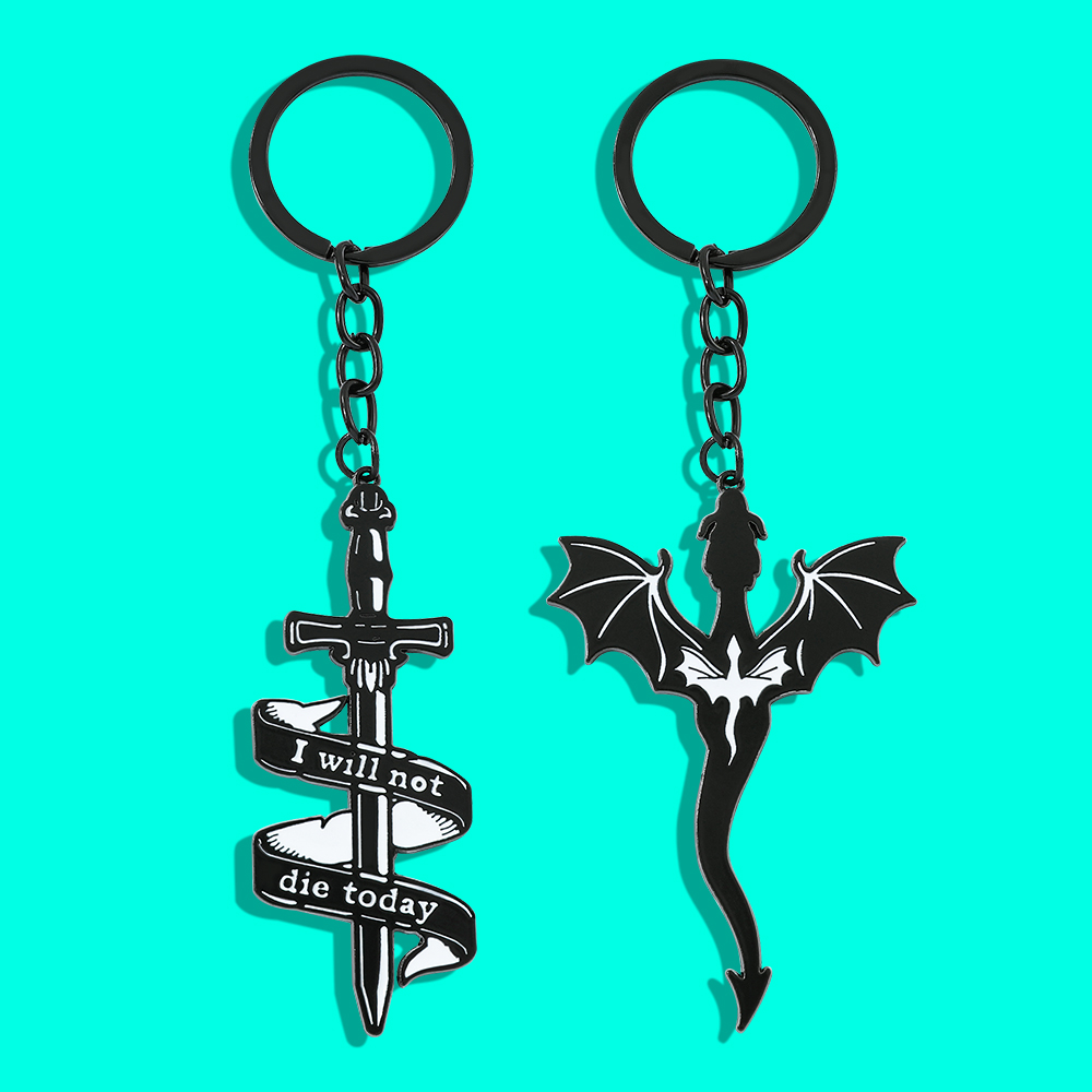 Fourth Wing Black Dragon Keych - Car Accessories Gifts For Men avaliação e preço