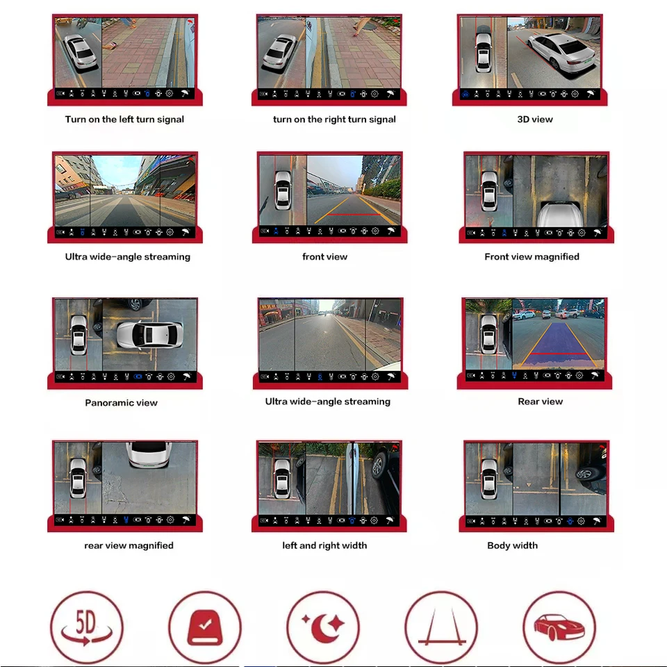 Car 360 Panoramic Camera Drivi - Car Accessories For Night Driving avaliação e preço