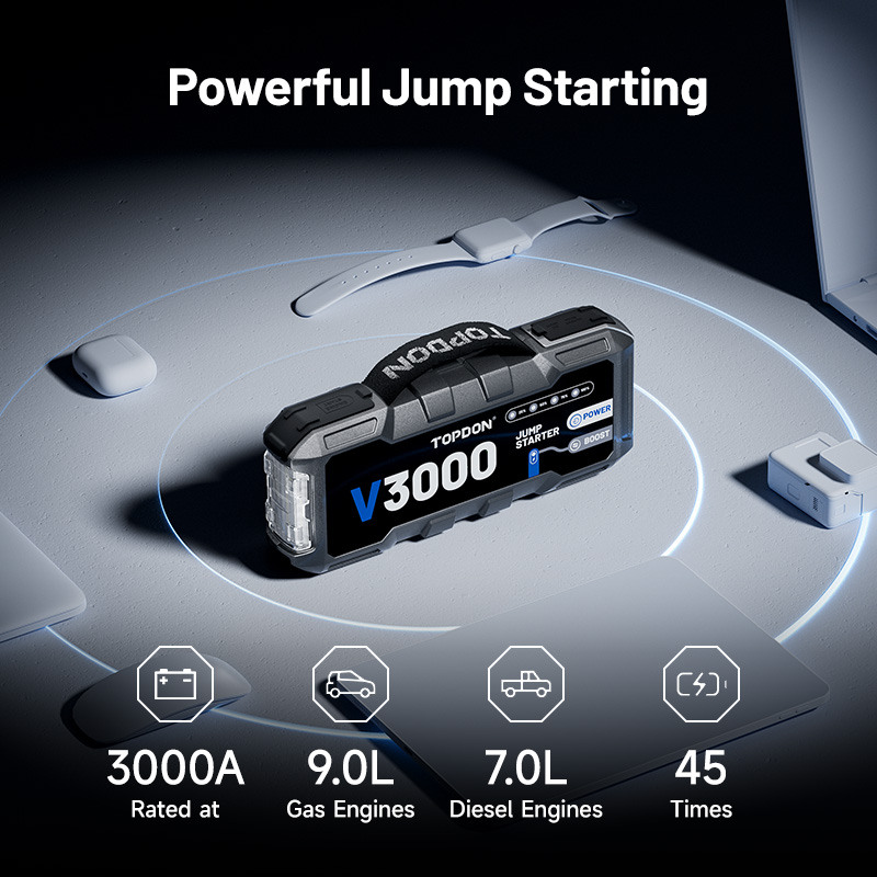TOPDON V3000 3000A PD60W Bi-Di - Portable Jump Starter avaliação e preço