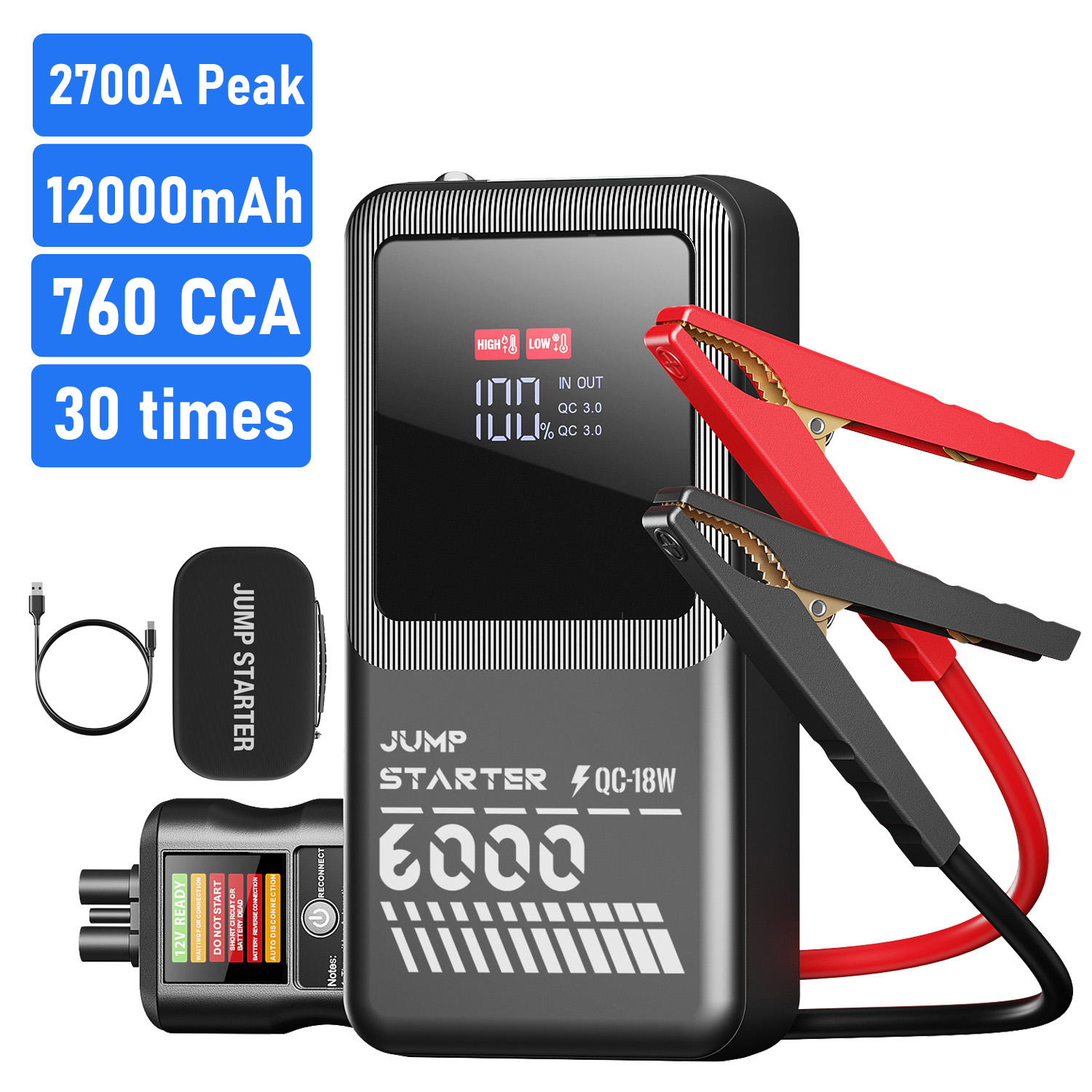 Ultra Portable 2700A Car Batte - Portable Jump Starter avaliação e preço