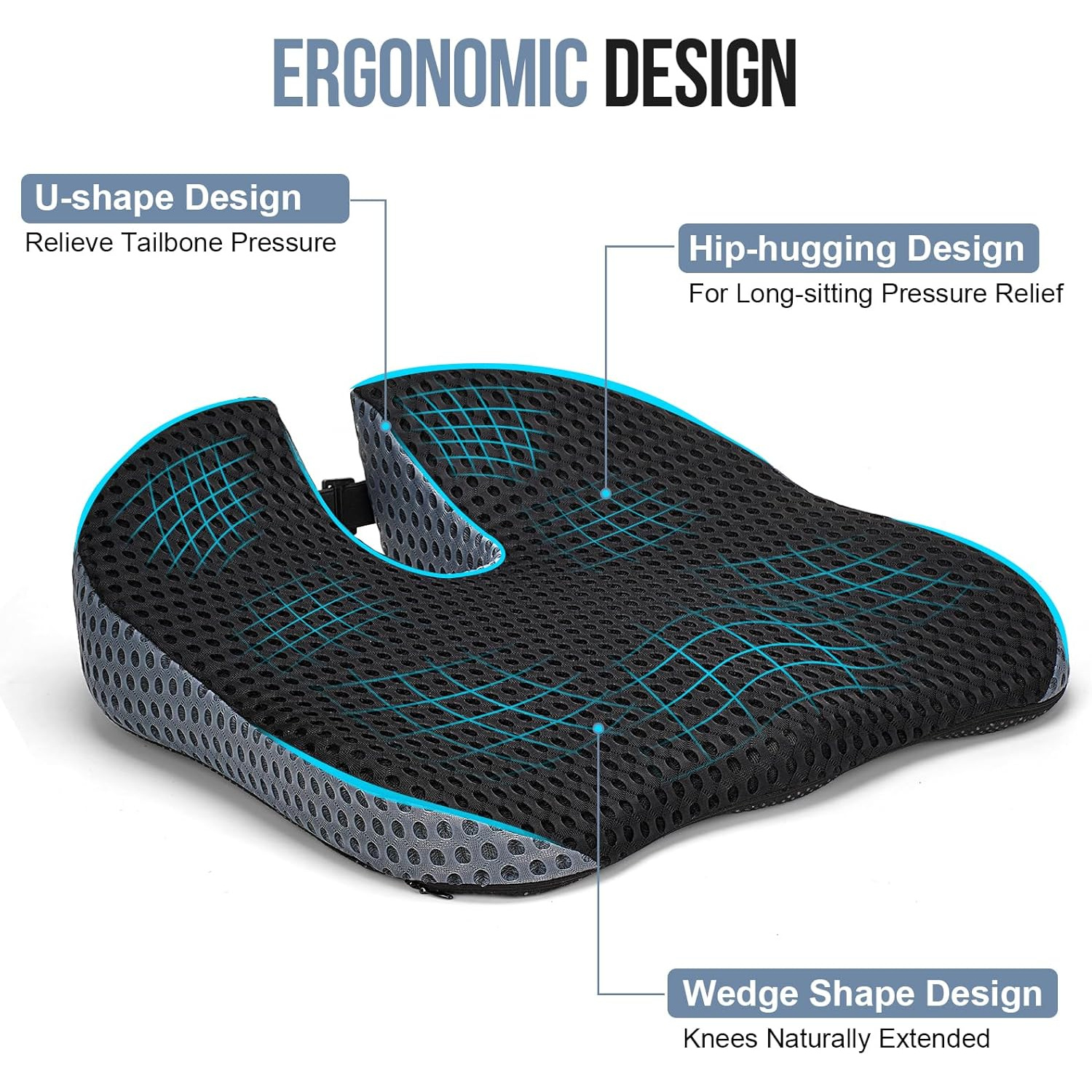 Memory Foam Car Wedge Seat Cus - Car Seat Cushion Memory Foam avaliação e preço