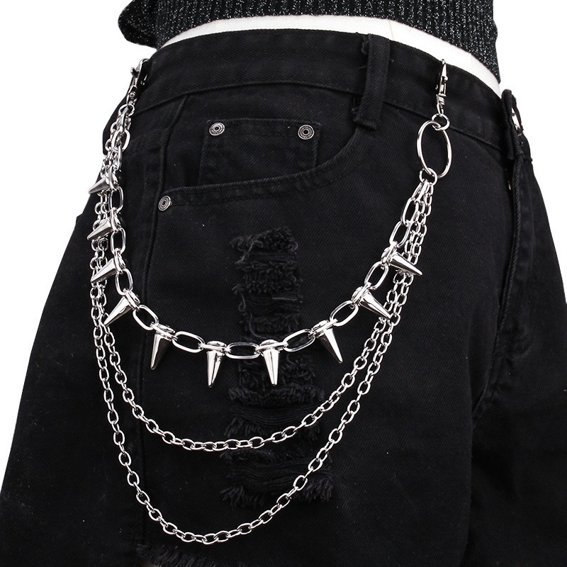 Hip Hop Punk Rock Metal Pants  - Car Accessories Gifts For Men avaliação e preço