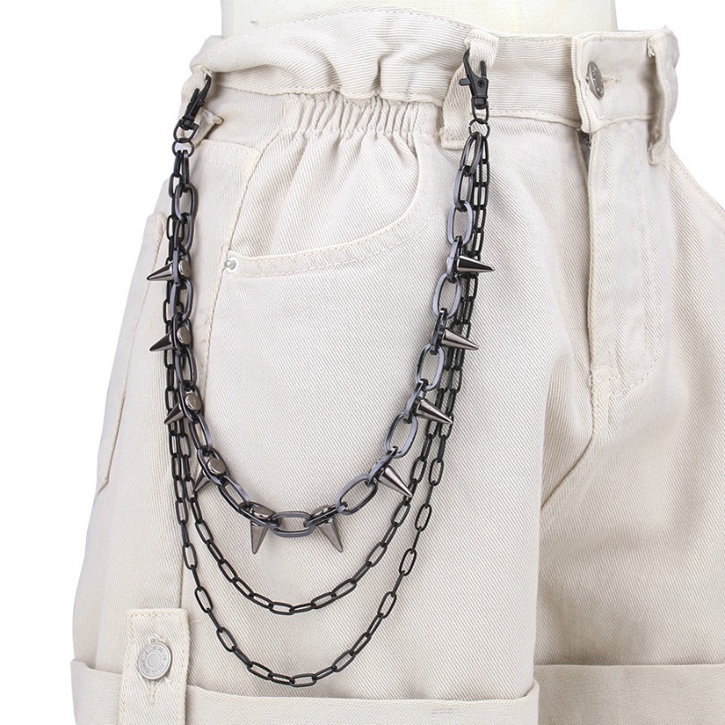 Hip Hop Punk Rock Metal Pants  - Car Accessories Gifts For Men avaliação e preço
