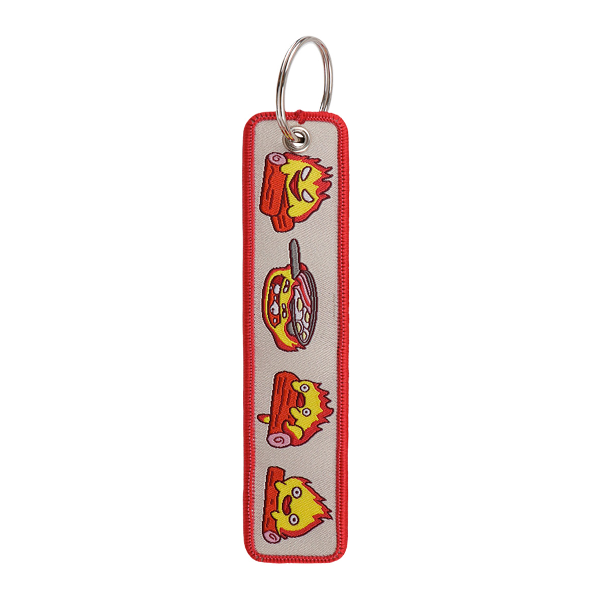 Anime Fire Embroidery Key Fobs - Car Accessories Gifts For Men avaliação e preço