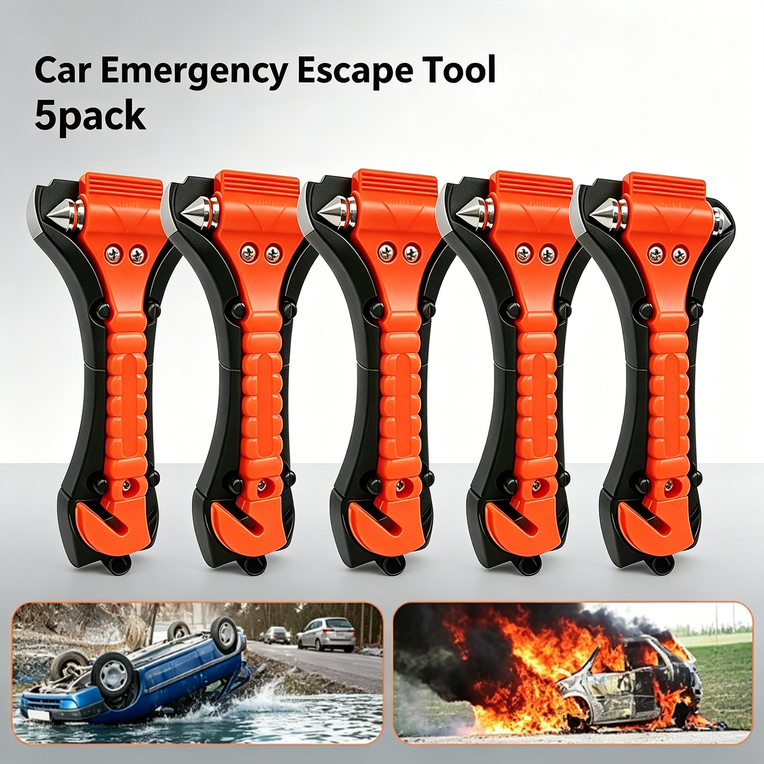 1/2PCS Survival Safety Hammer  - Car Emergency Tool Kit avaliação e preço