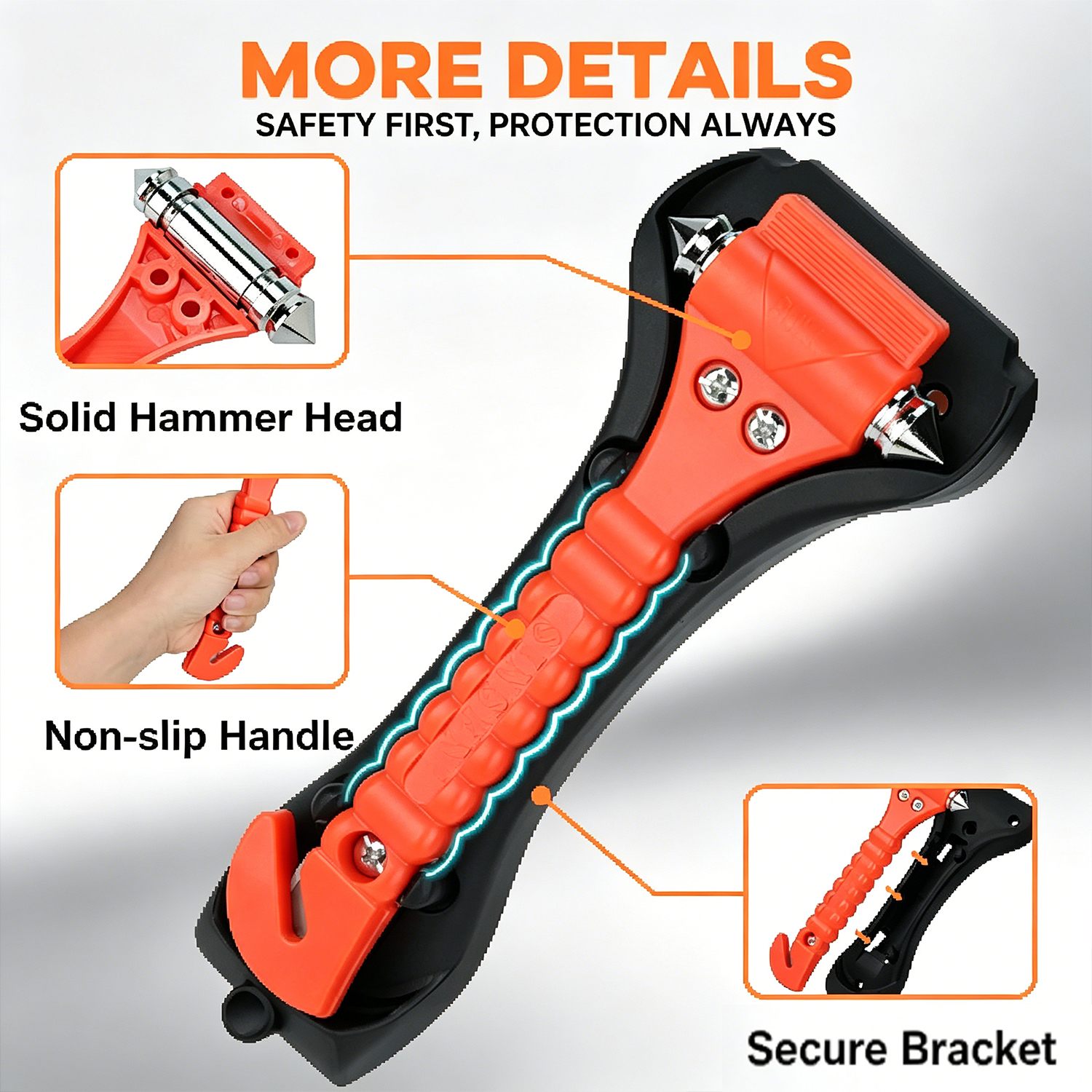 1/2PCS Survival Safety Hammer  - Car Emergency Tool Kit avaliação e preço
