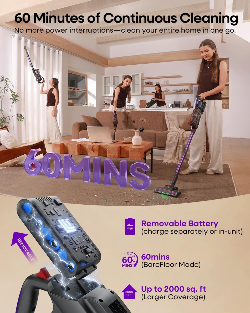 Cordless Vacuum Cleaner 45KPA, - Car Vacuum Cleaner avaliação e preço