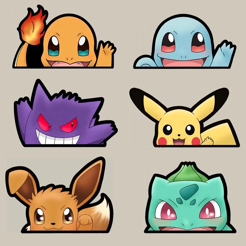 Pokémon car window sticker, Po - Car Accessories Cute avaliação e preço