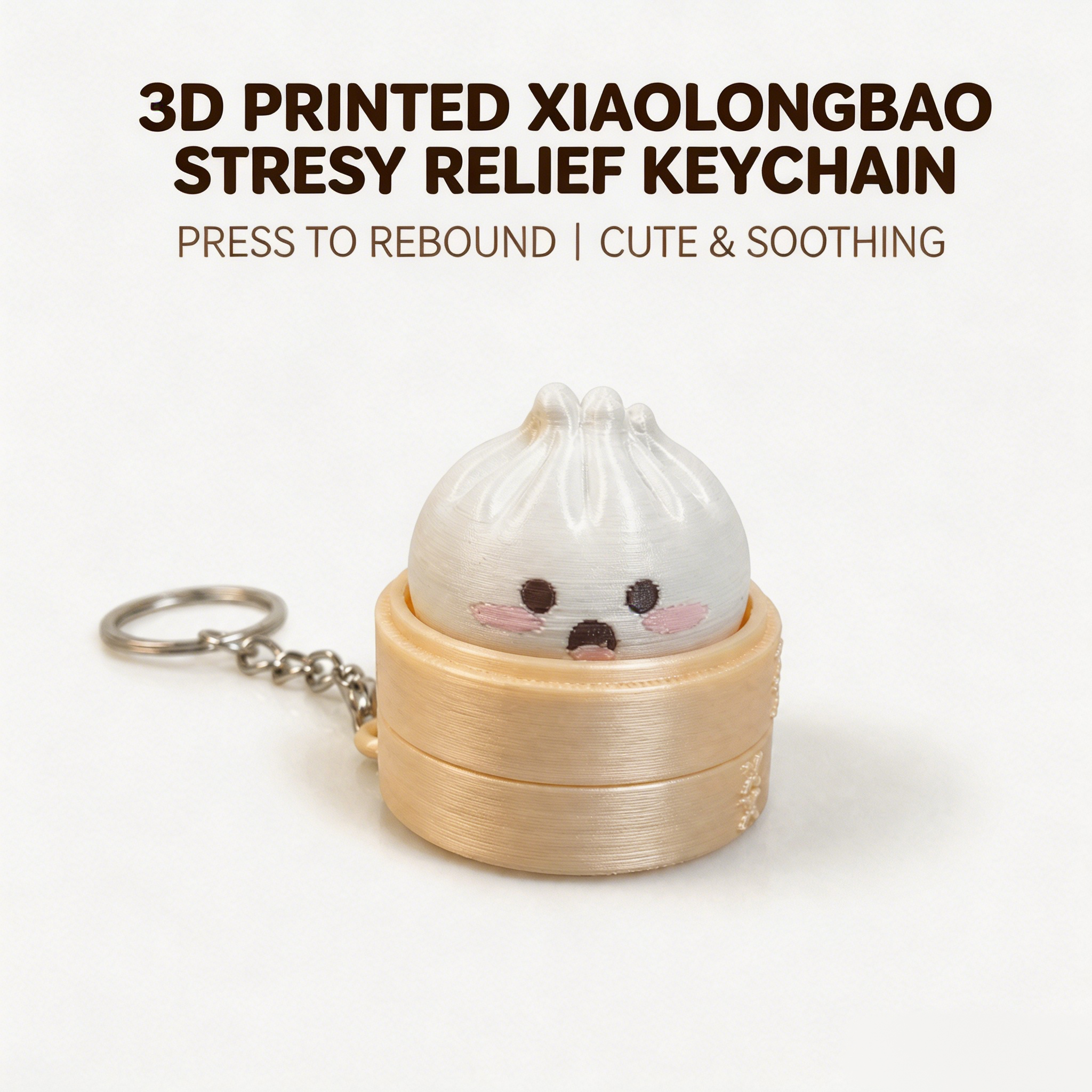 3D Printed Xiaolongbao Keychai - Car Accessories Bunnings avaliação e preço