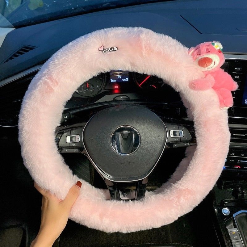 New Lotso Plush Steering Wheel - Car Accessories For Winter avaliação e preço