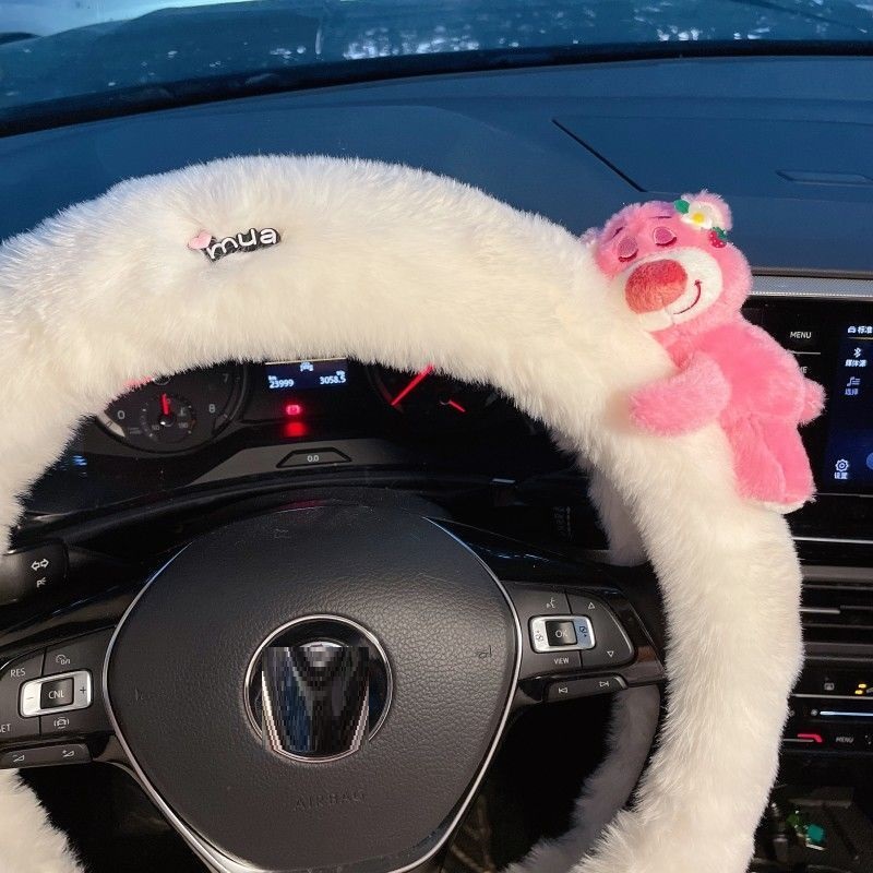 New Lotso Plush Steering Wheel - Car Accessories For Winter avaliação e preço
