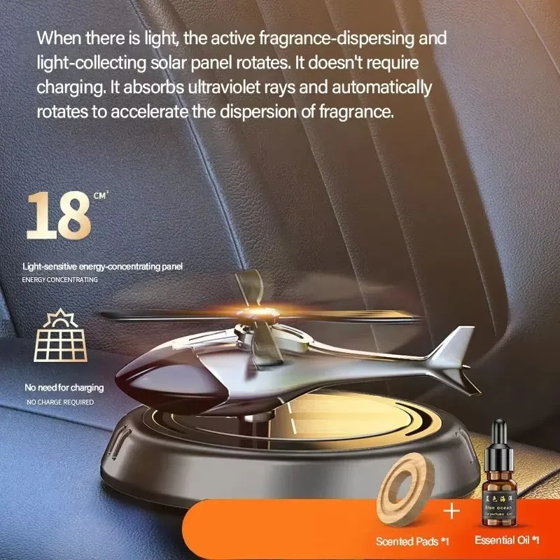 Solar Powered Helicopter Car A - Car Accessories Perfume avaliação e preço