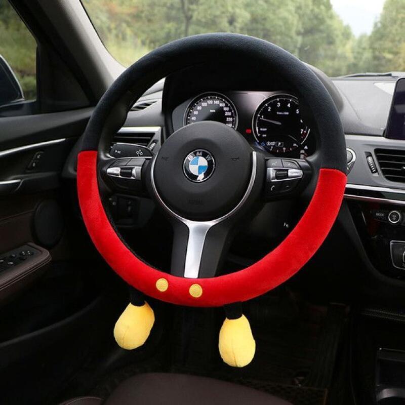 Cute Disney Plush Steering Whe - Car Accessories For Winter avaliação e preço