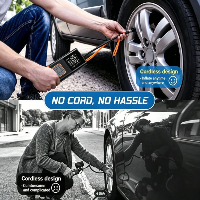 POWNYM Cordless Portable Tire  - Portable Jump Starter avaliação e preço