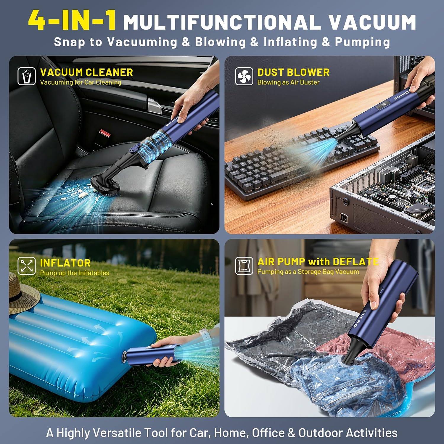 19500Pa Cordless Car Vacuum: 4 - Car Vacuum Cleaner avaliação e preço