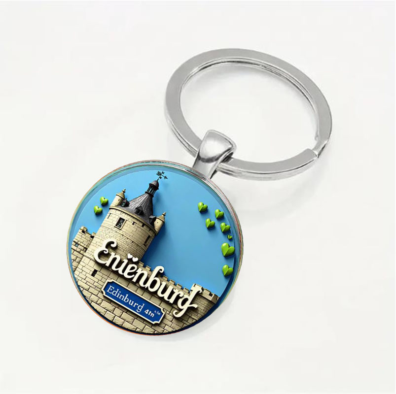 Round keychain, medieval style - Car Accessories Edinburgh avaliação e preço