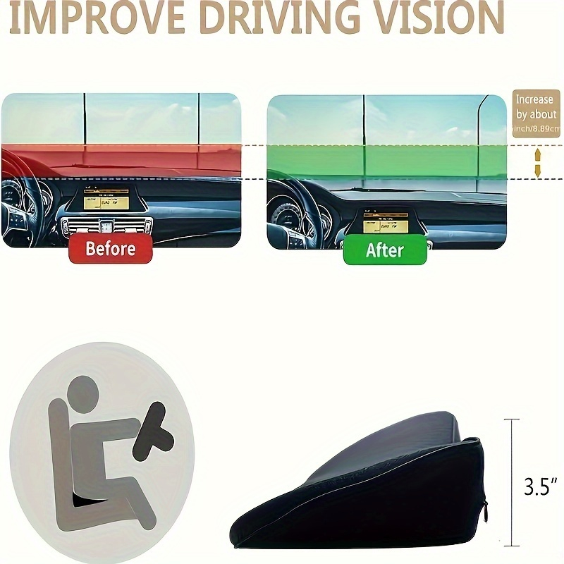 2-in-1 Car Seat Cushion Lumbar - Car Seat Cushion Memory Foam avaliação e preço